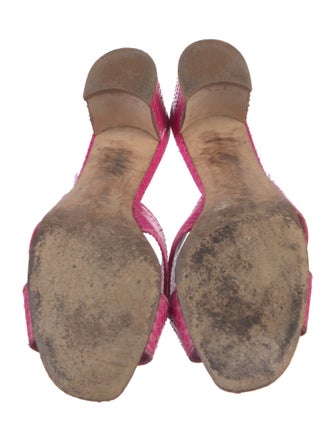 Manolo Blahnik Snakeskin Slides