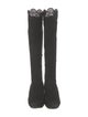 Manolo Blahnik Suede Animal Print Boots