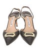 Manolo Blahnik Leather Slingback Pumps