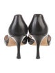 Manolo Blahnik Leather Pleated Accents D'Orsay Pumps