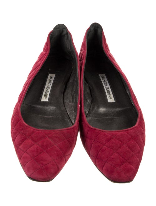 Manolo Blahnik Leather Ballet Flats