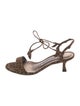 Manolo Blahnik Leather Animal Print Slingback Sandals