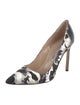 Manolo Blahnik Satin Printed Pumps