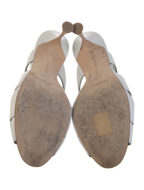 Manolo Blahnik Leather Slides