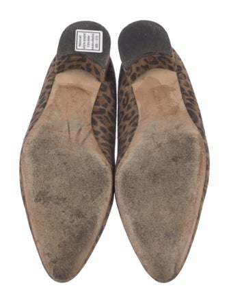 Manolo Blahnik Suede Animal Print Pumps