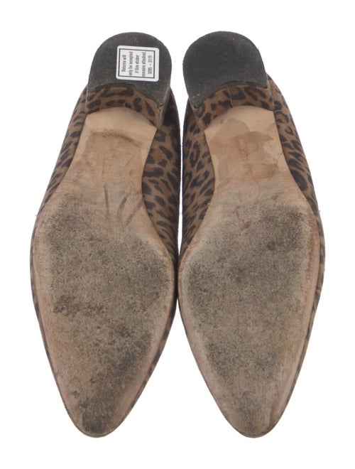 Manolo Blahnik Suede Animal Print Pumps