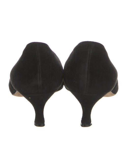 Manolo Blahnik Suede Colorblock Pattern Pumps