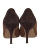Manolo Blahnik Suede Colorblock Pattern Pumps