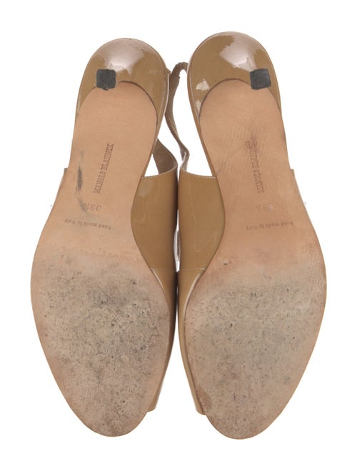 Manolo Blahnik Patent Leather Slingback Pumps