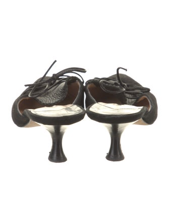 Manolo Blahnik Canvas Mules