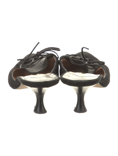 Manolo Blahnik Canvas Mules