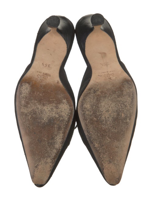Manolo Blahnik Canvas Mules