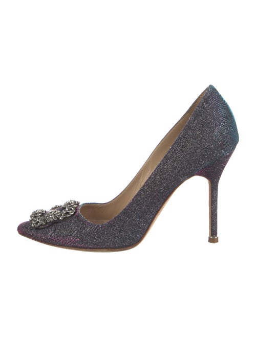 Manolo Blahnik Glitter Glitter Accents Pumps