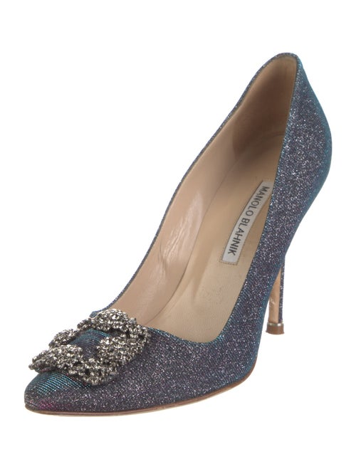 Manolo Blahnik Glitter Glitter Accents Pumps