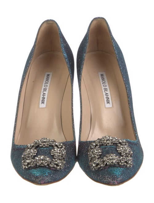 Manolo Blahnik Glitter Glitter Accents Pumps