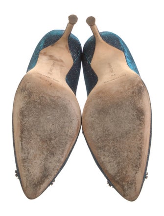 Manolo Blahnik Glitter Glitter Accents Pumps