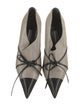Manolo Blahnik Leather Bow Accents Pumps