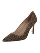 Manolo Blahnik Suede Animal Print Pumps