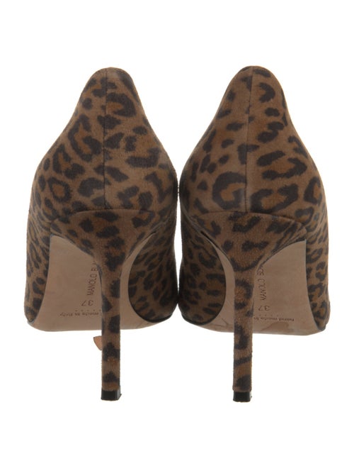 Manolo Blahnik Suede Animal Print Pumps