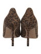 Manolo Blahnik Suede Animal Print Pumps