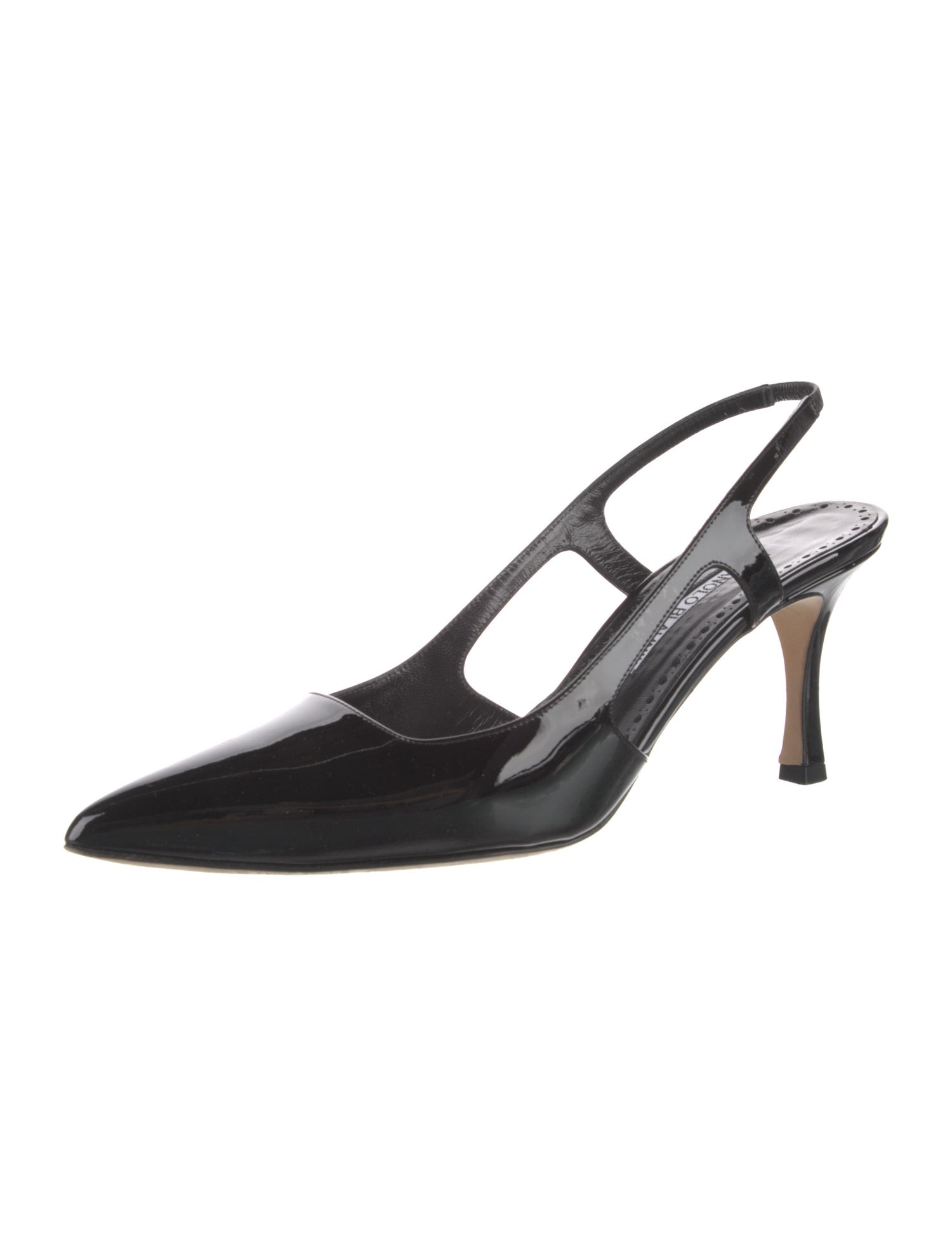 Manolo Blahnik Patent Leather Slingback Pumps