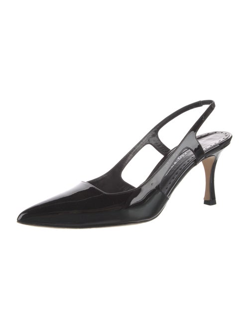 Manolo Blahnik Patent Leather Slingback Pumps