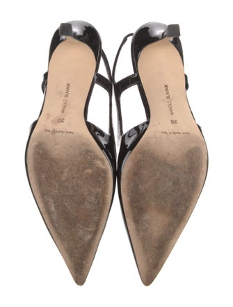 Manolo Blahnik Patent Leather Slingback Pumps