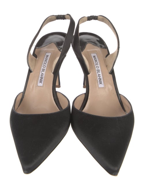 Manolo Blahnik Satin Slingback Pumps