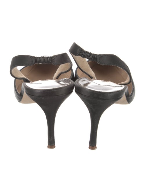 Manolo Blahnik Satin Slingback Pumps