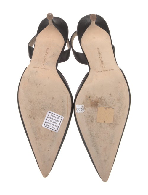 Manolo Blahnik Satin Slingback Pumps