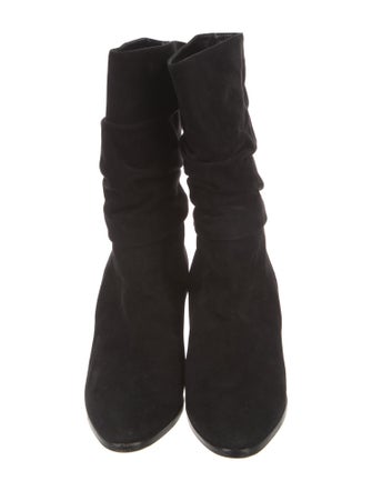Manolo Blahnik Suede Slouch Boots