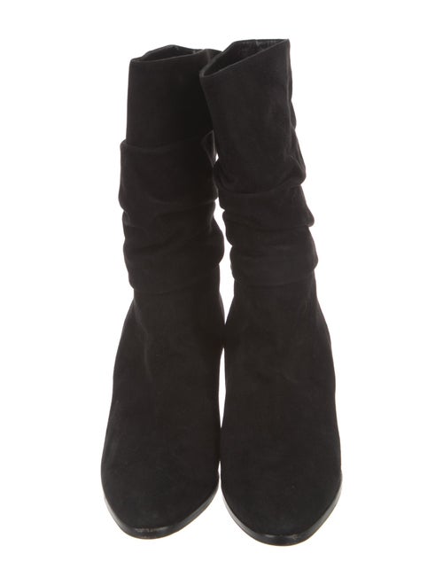 Manolo Blahnik Suede Slouch Boots