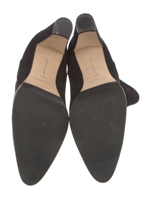 Manolo Blahnik Suede Slouch Boots