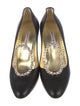 Manolo Blahnik Leather Crystal Embellishments Pumps