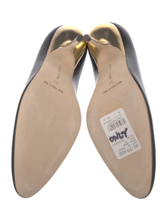 Manolo Blahnik Leather Crystal Embellishments Pumps