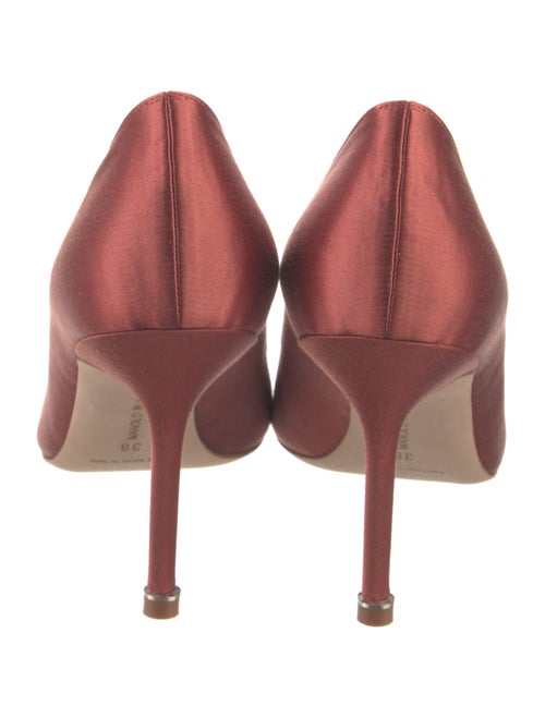 Manolo Blahnik Satin Crystal Embellishments Pumps
