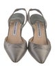 Manolo Blahnik Satin Slingback Pumps