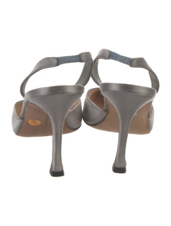 Manolo Blahnik Satin Slingback Pumps