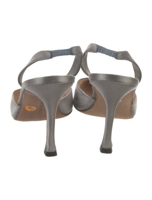 Manolo Blahnik Satin Slingback Pumps