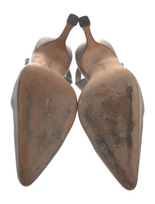 Manolo Blahnik Satin Slingback Pumps