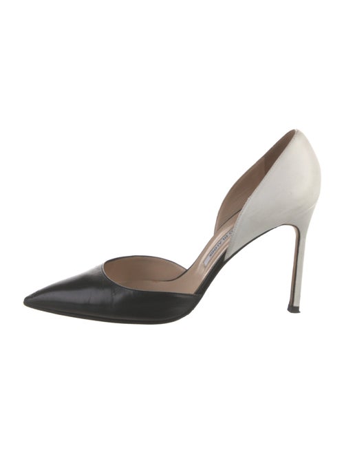 Manolo Blahnik Leather D'Orsay Pumps