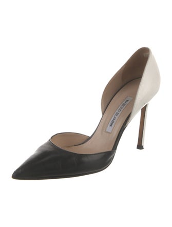 Manolo Blahnik Leather D'Orsay Pumps