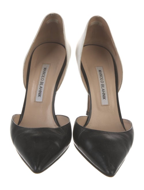 Manolo Blahnik Leather D'Orsay Pumps