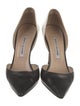 Manolo Blahnik Leather D'Orsay Pumps