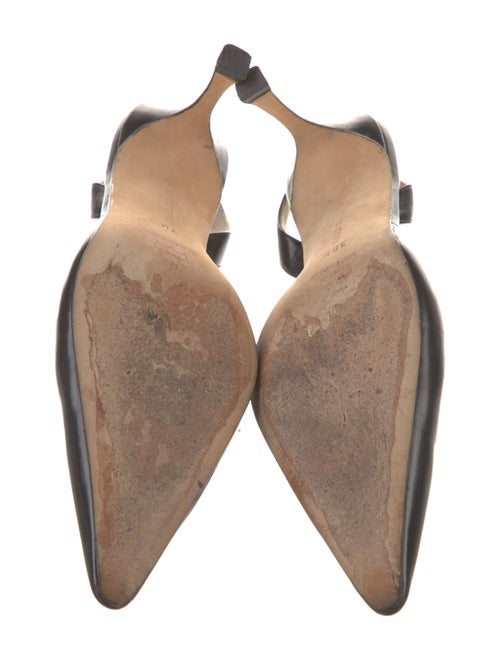 Manolo Blahnik Leather Slingback Pumps