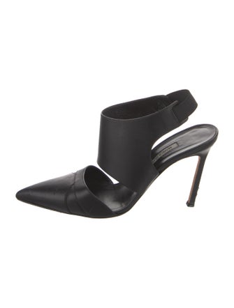 Manolo Blahnik Leather Slingback Pumps