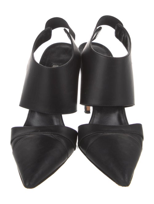 Manolo Blahnik Leather Slingback Pumps