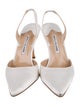 Manolo Blahnik Satin Slingback Pumps