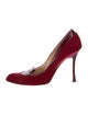Manolo Blahnik Suede Animal Print Pumps