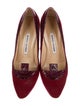 Manolo Blahnik Suede Animal Print Pumps